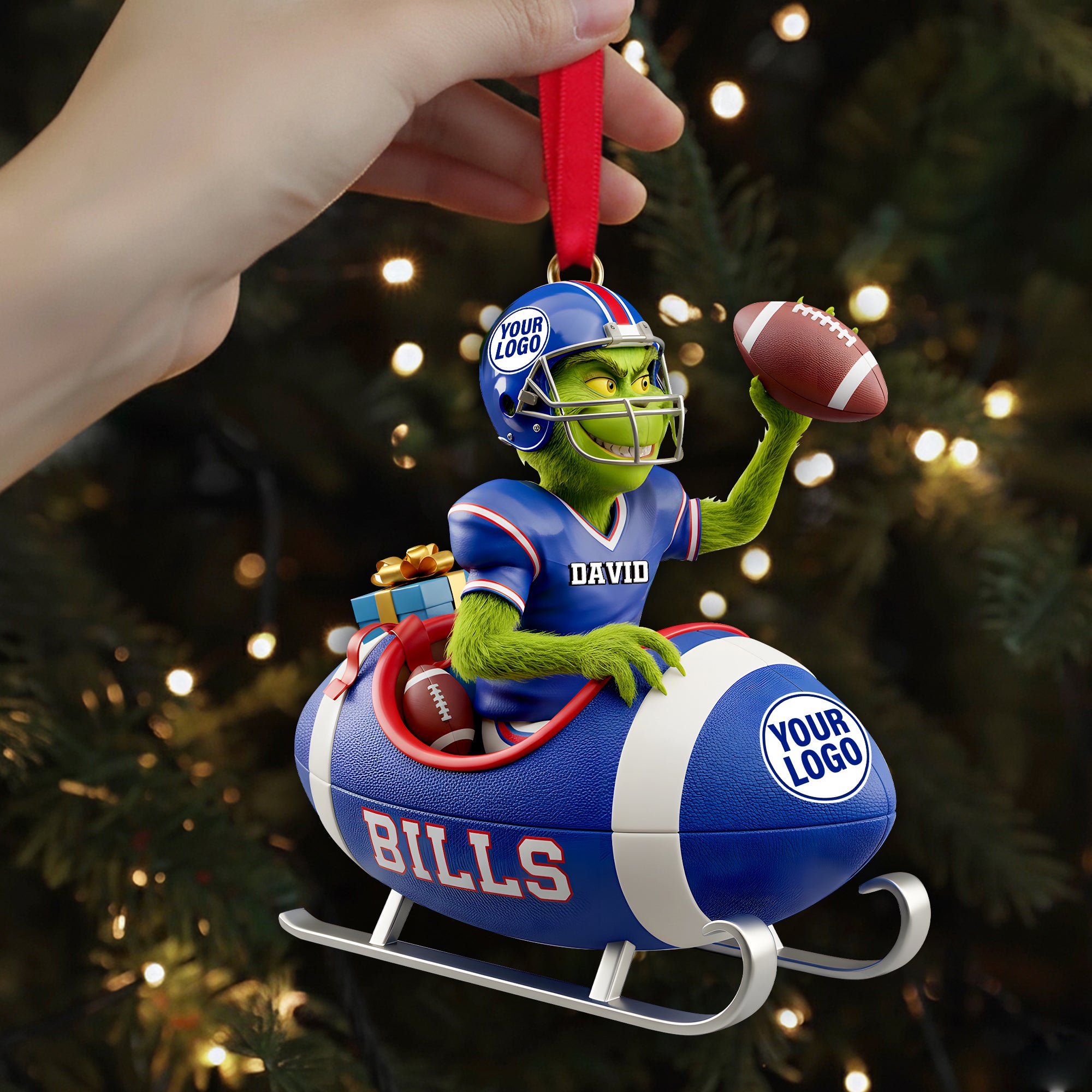 Holiday Touchdown Ornament - Personalized Christmas Gift Sport Lovers 06KILU231025-Homacus