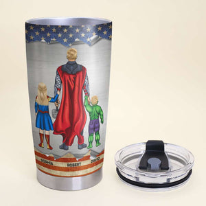 Family Dad Superpower, Gift For Father's Day, 08DNQN270423TM Personalized Family Tumbler-Homacus