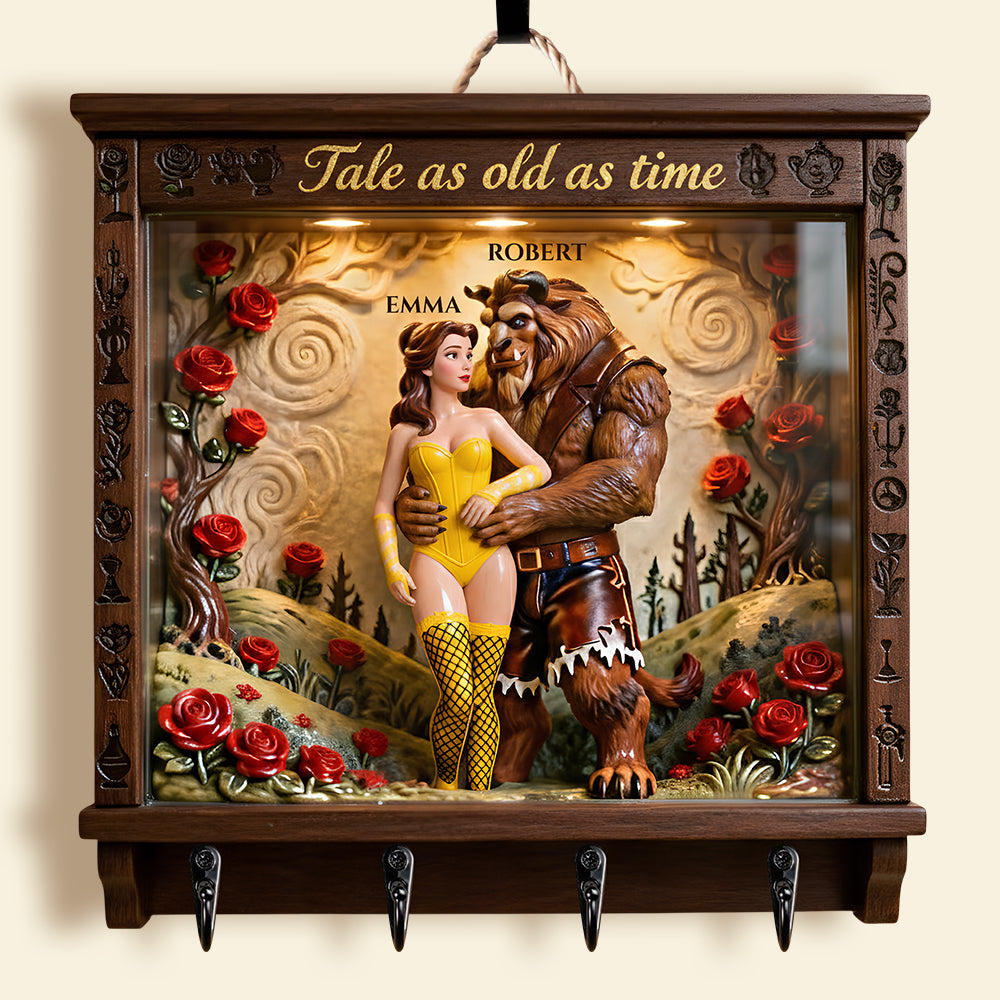 Romantic Couple Acrylic Key Hanger - Personalized Gifts For Couple 03TGDT260126-Homacus