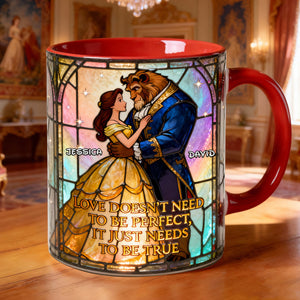 Romantic Fairytale Couple Coffee Accent Mug - Personalized Gift For Couples 08KILU170126-Homacus