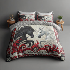 Personalized Horse Couple Quilt Bedding Set Special Line 02xqtn150125-Homacus