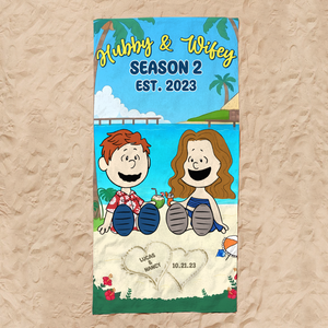 Personalized Gifts For Couple Beach Towel 06topu080125pa-Homacus