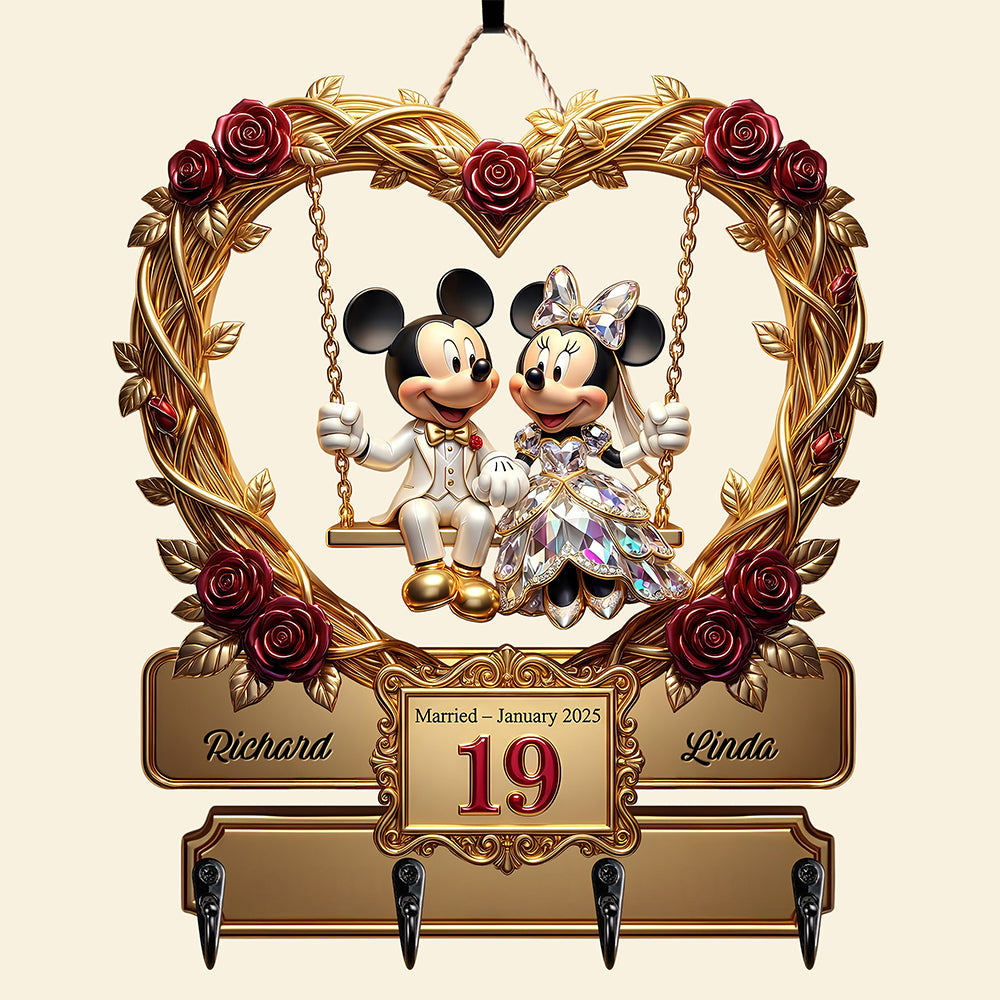 Wedding Couple Acrylic Key Hanger - Personalized Gifts For Couples 05padt200126-Homacus