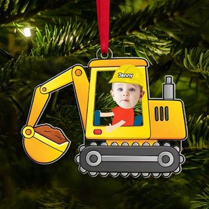 Custom Photo Gifts For Kids Acrylic Ornament, Construction Truck Lovers 01xqmh181124-Homacus