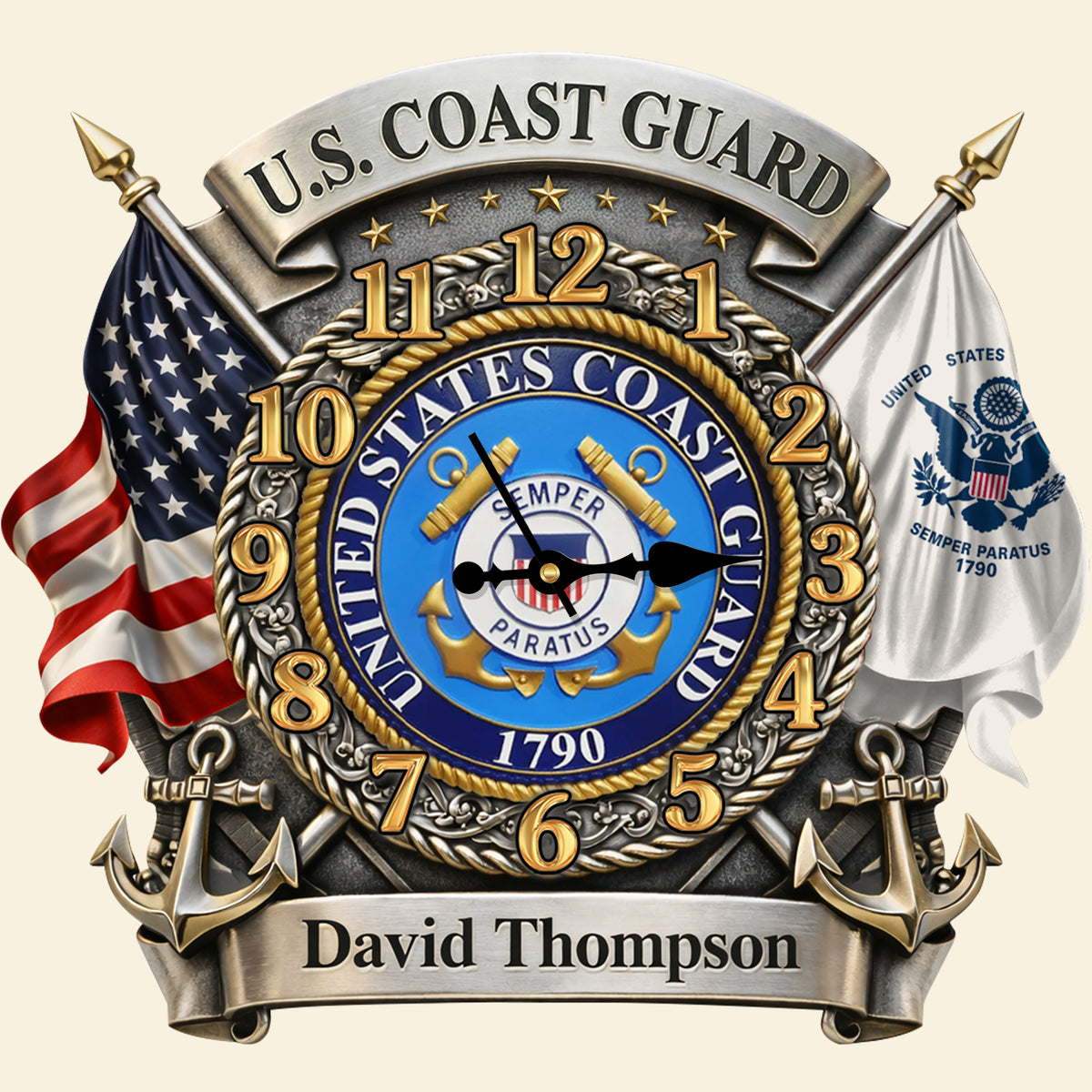 Personalized Gifts For Veterans Acrylic Hanging Wall Clock 03HUTN251225-Homacus