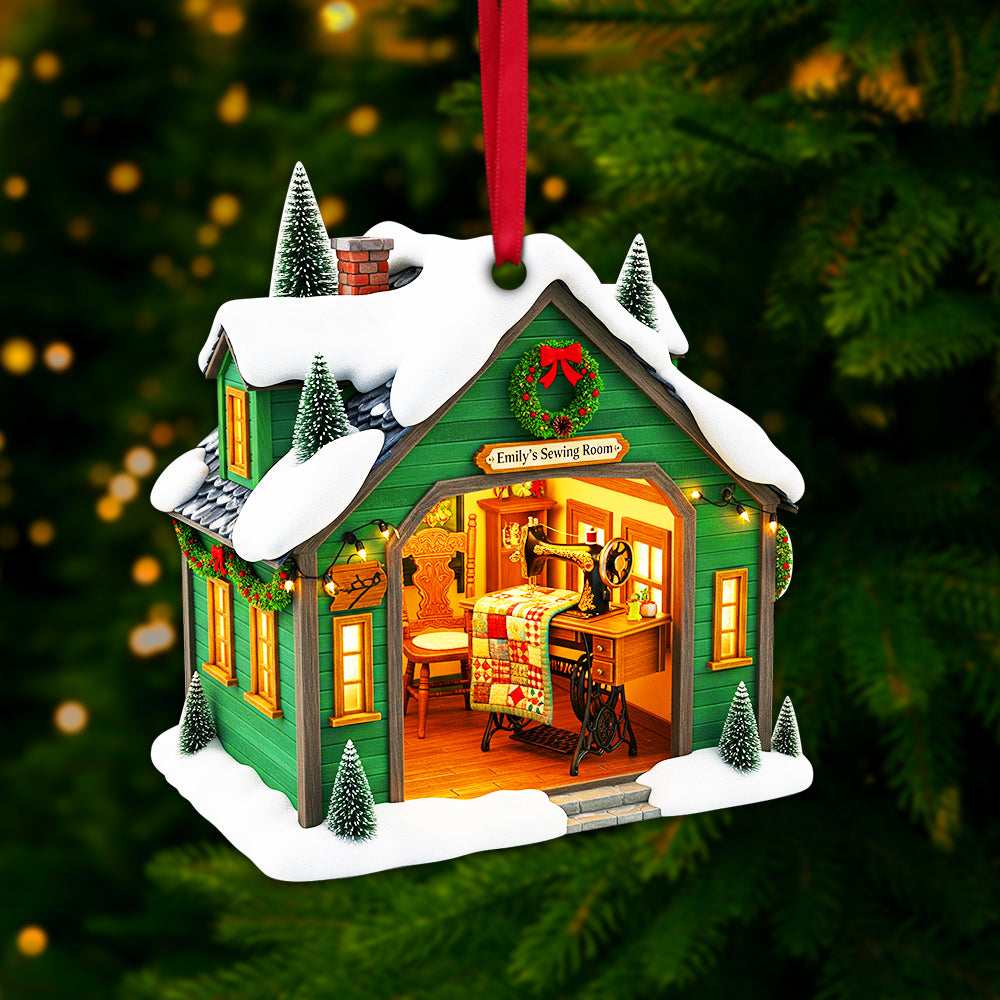 Sewing Room Christmas Ornament - Personalized Gift For Sewing Lovers 06OHLU140825-Homacus