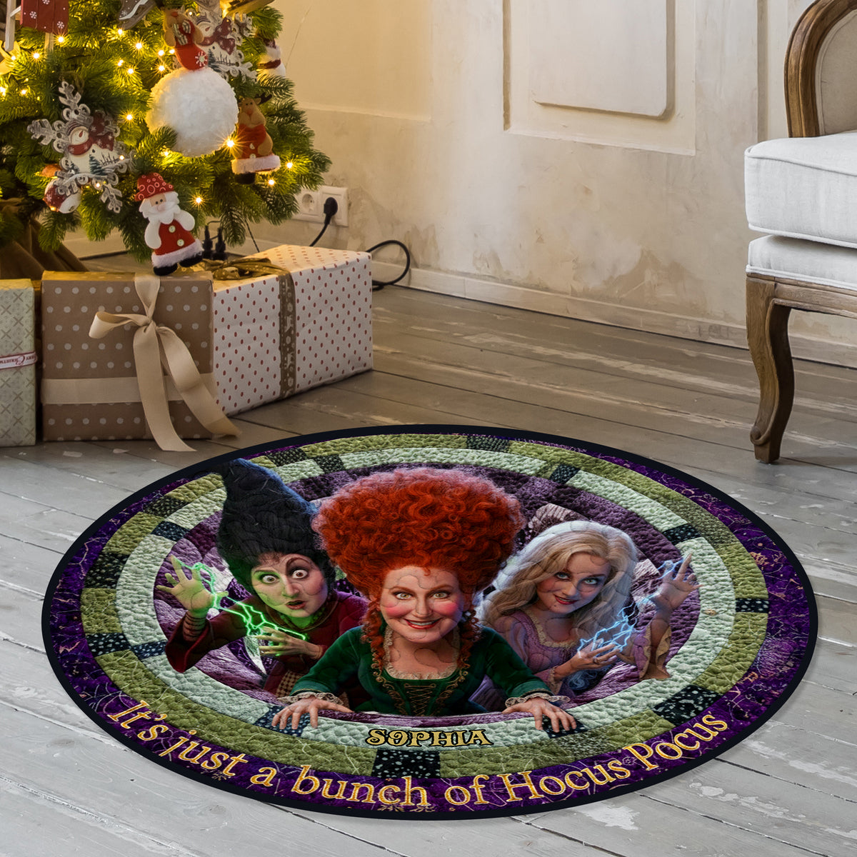 Personalized Christmas Gifts For Movie Fans Quilted Round Mat 03tgtn011025-Homacus