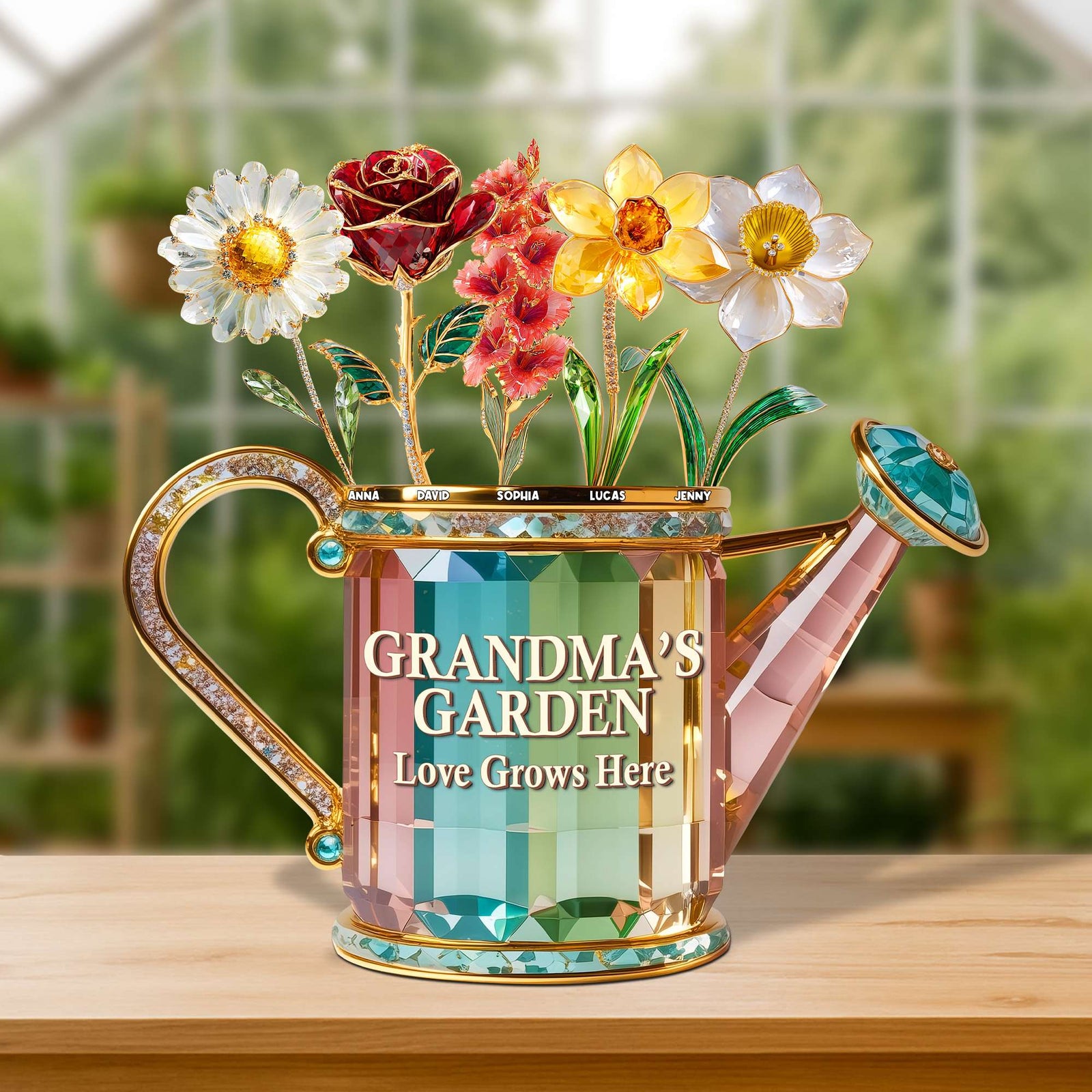 Grandma Birth Month Flowers Acrylic Plaque - Personalized Gifts For Grandma 04tgtn040625-Homacus