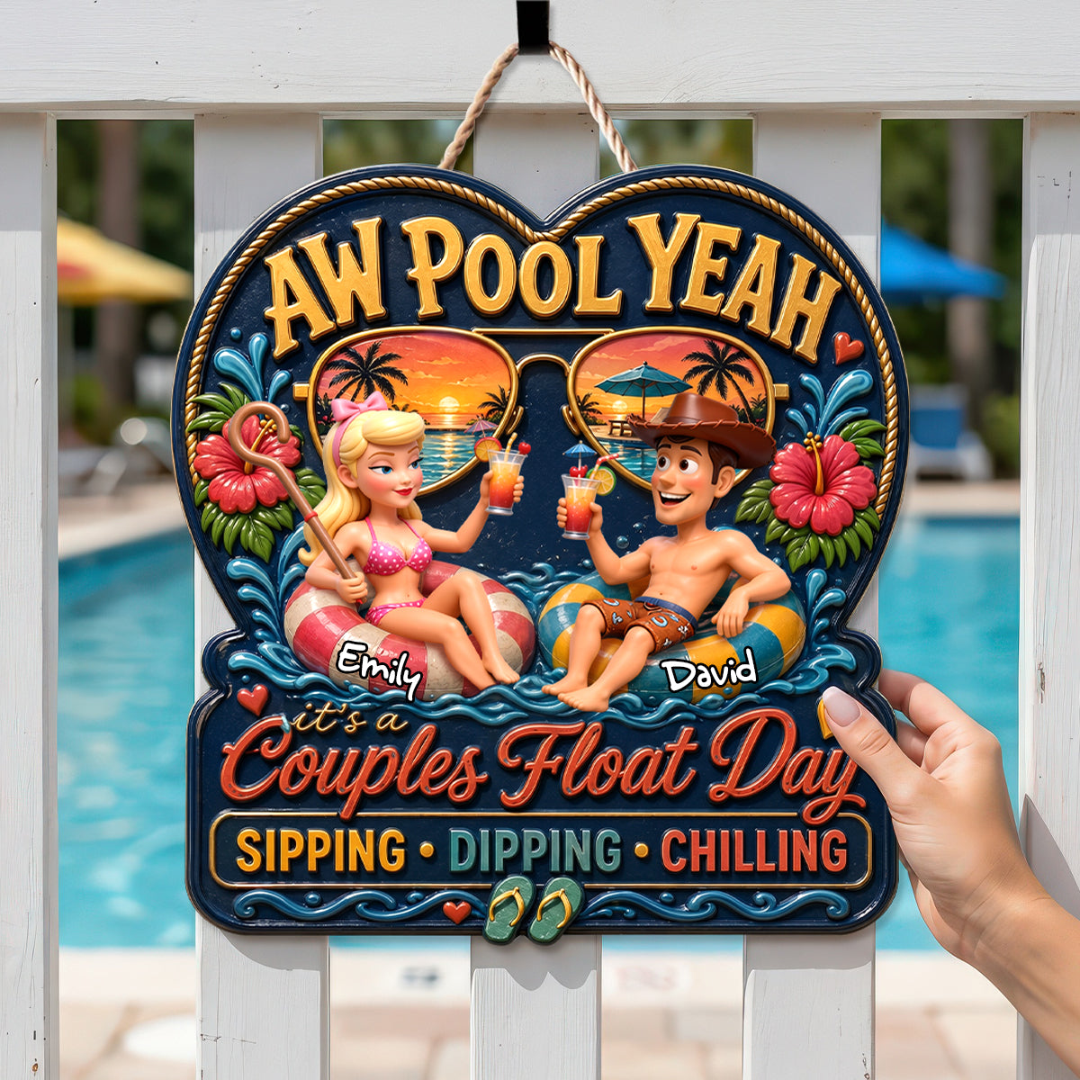 Couples Float Day Metal Sign - Personalized Gifts For Couples 05padh190626-Homacus