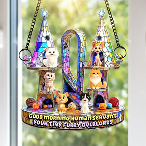 Furry Overlords Suncatcher Ornament - Personalized Christmas Gifts For Cat Lovers 06tgqn290725-Homacus