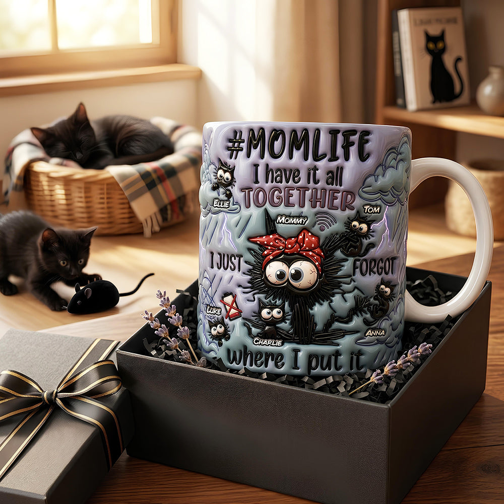 Silly Black Cat Mom Coffee Mug - Personalized Mother's Day Gifts 03qhdt130426-Homacus