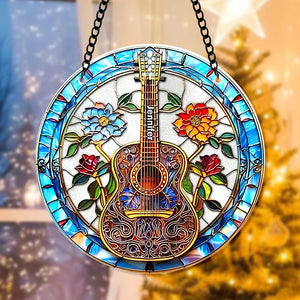 Personalized Gifts For Christmas Suncatcher Ornament 67ACQN240824 Guitarist-Homacus