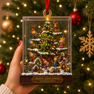 Whimsical Christmas Family Acrylic Ornament - Personalized Gifts For Family 03todh030926