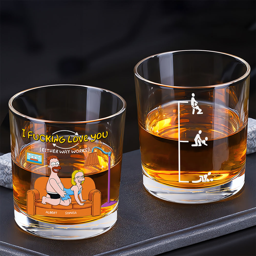 Naughty Couple Round Whiskey Glass - Personalized Gifts For Couple 01toqn160525pa-Homacus