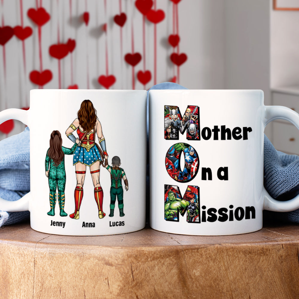 Personalized Gifts For Mom Coffee Mug 05totn070325pa Mother On A Mission-Homacus