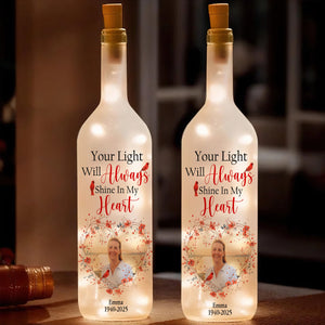 Personalized Custom Photo Memorial Gift Bottle Lamp 05TGLU170225-Homacus