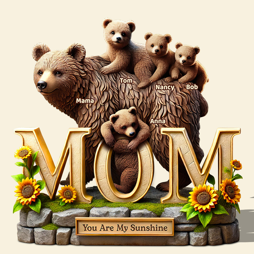Bear Mom Acrylic Plaque Gifts For Mom 02HUDT180425-Homacus