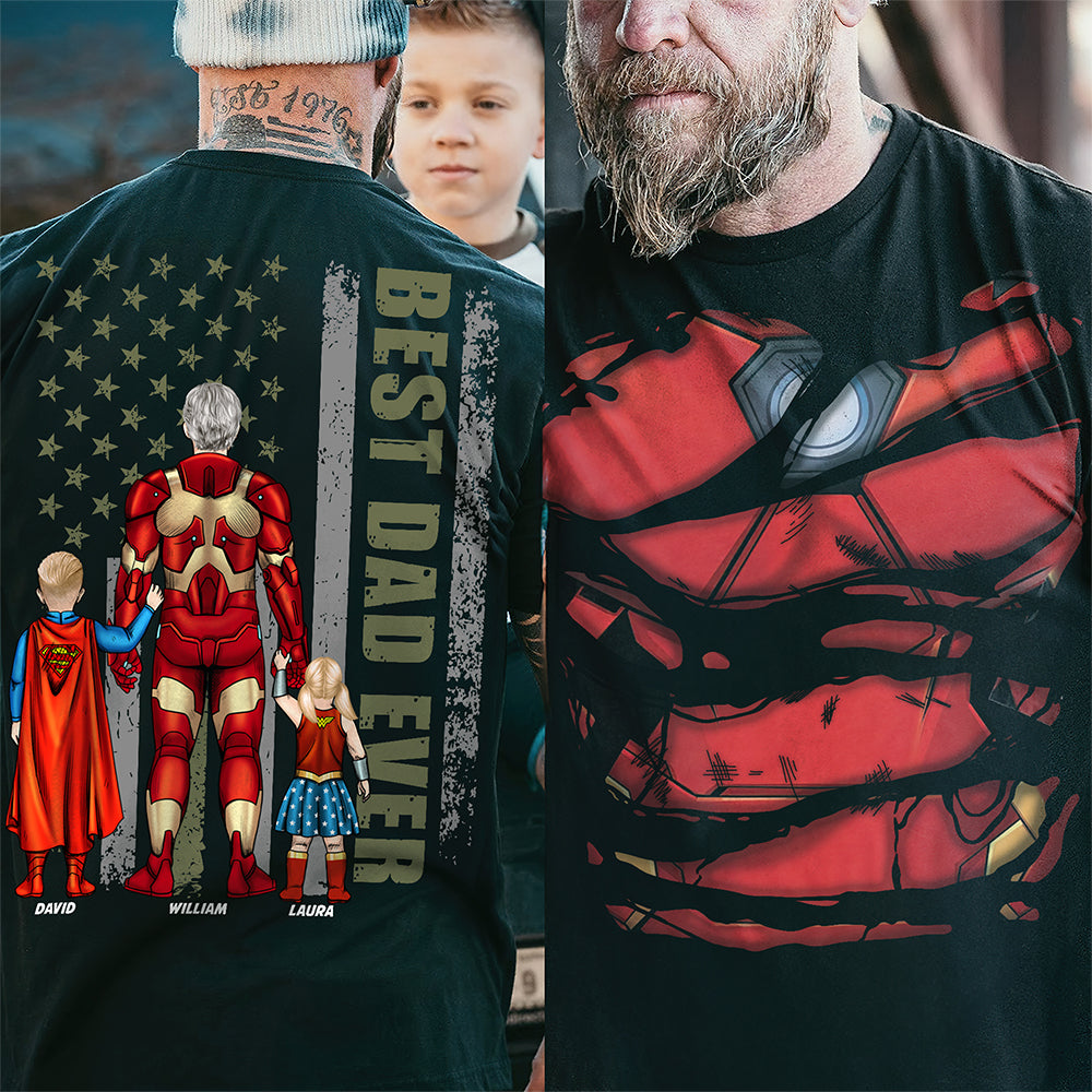 Best Dad Ever Shirt - Personalized Gifts For Father 021ACQN180325PA-Homacus