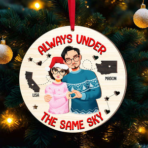 Personalized Christmas Gifts For Couple Ornament 02NAMH011024PA-Homacus