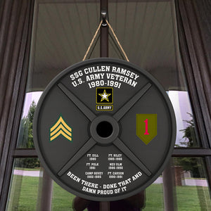 Custom Military Branch Gifts For Veteran, Weight Plate Wood Sign 02qhqn050924-Homacus