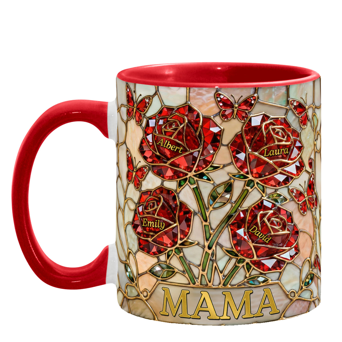 Roses Mom And Kids Coffee Accent Mug - Personalized Gifts For Mother's Day Coffee Mug 03HYQN050226-Homacus