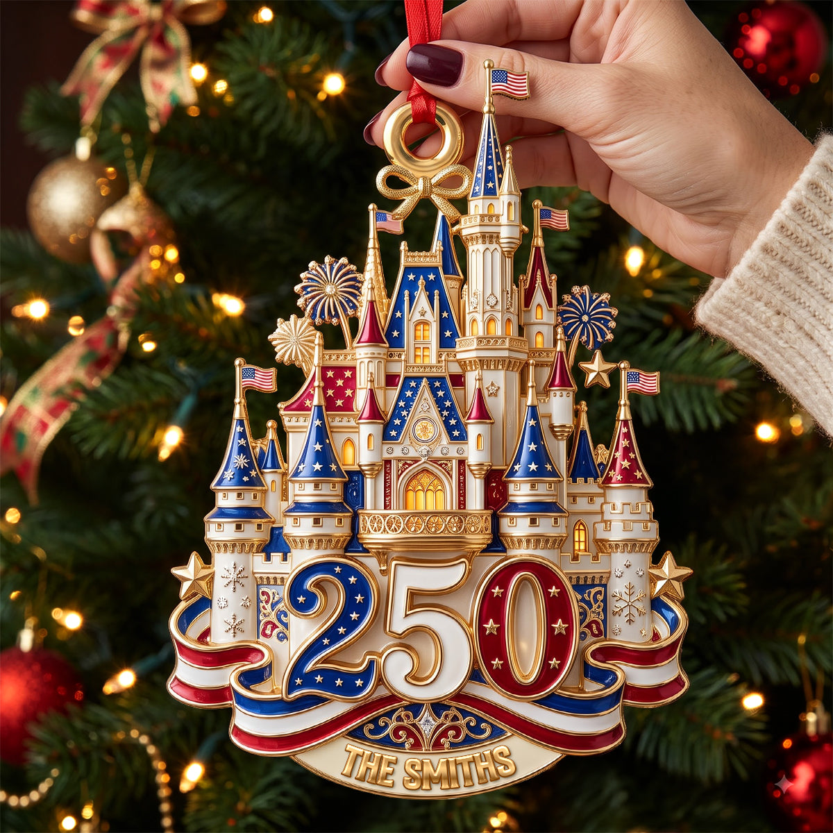Family 250th USA Anniversary Personalized Christmas Gifts 02PGDH220826