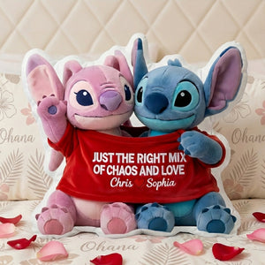 Playful Couple In Cute Shirt Shaped Pillow, Personalized Gifts For Couple 02qhlu111225-Homacus