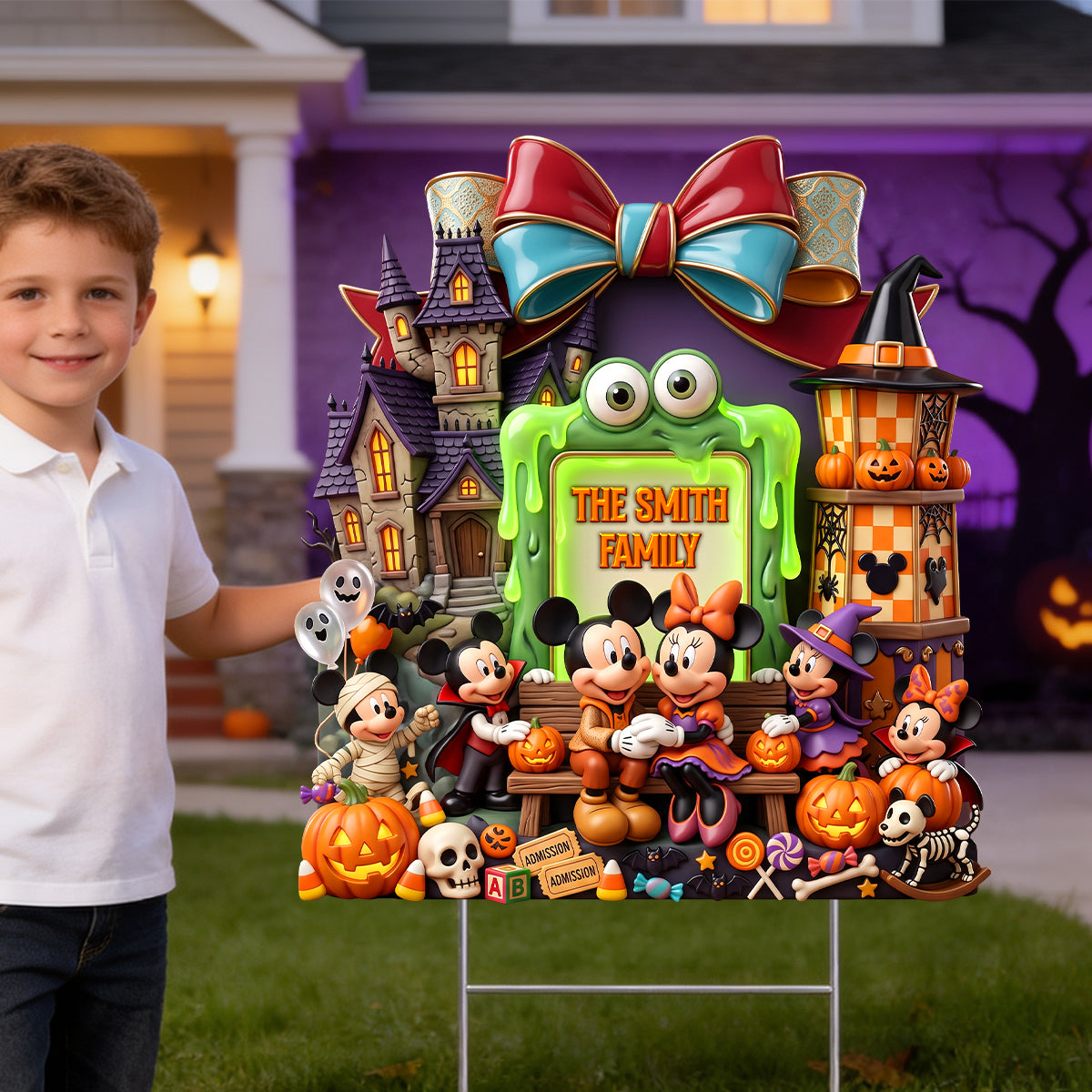 Mystical Spooky Family Yard Sign - Personalized Halloween Gifts For Family 012padh130826