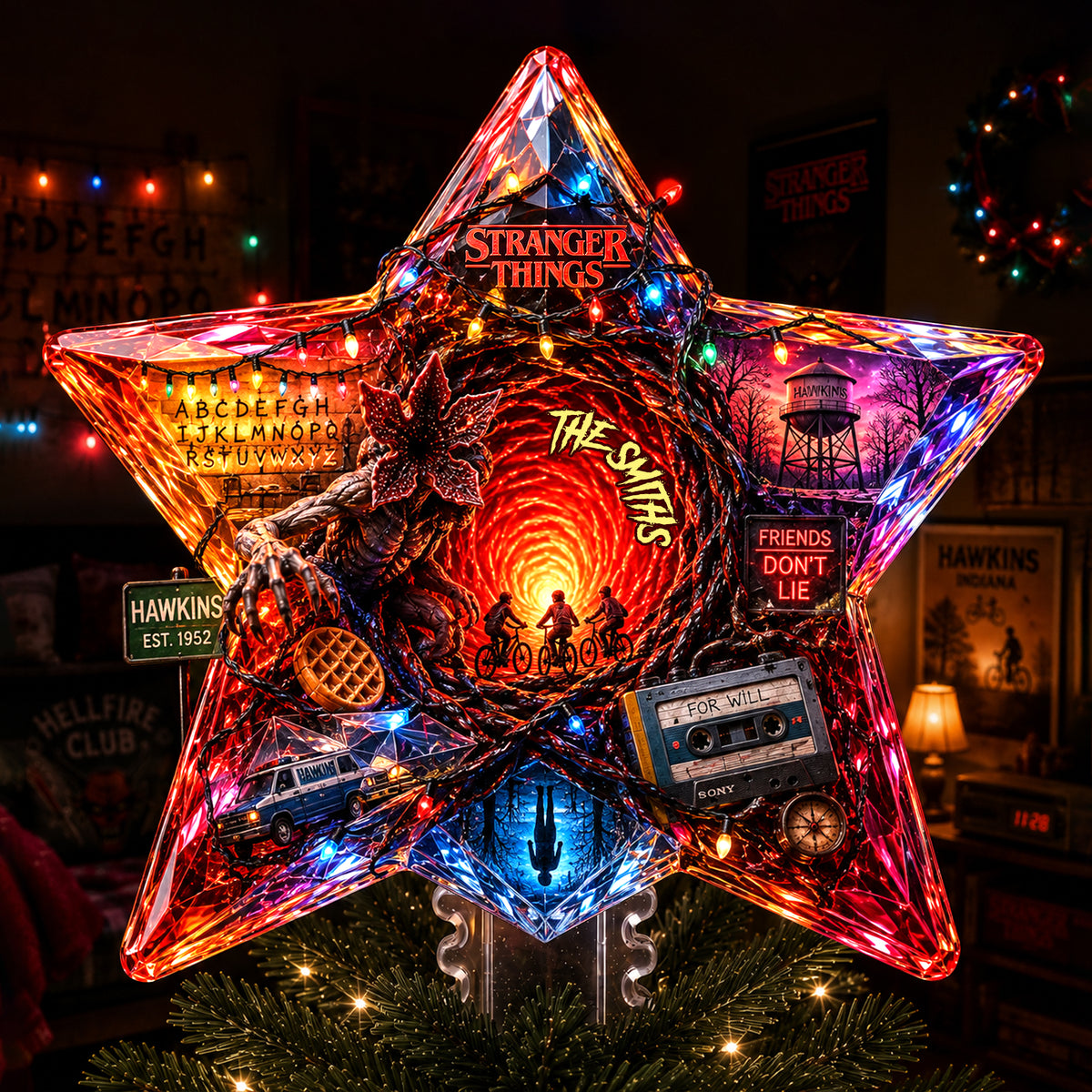 Deep World Star Tree Topper, Personalized Gifts 02qhlu100826-Homacus
