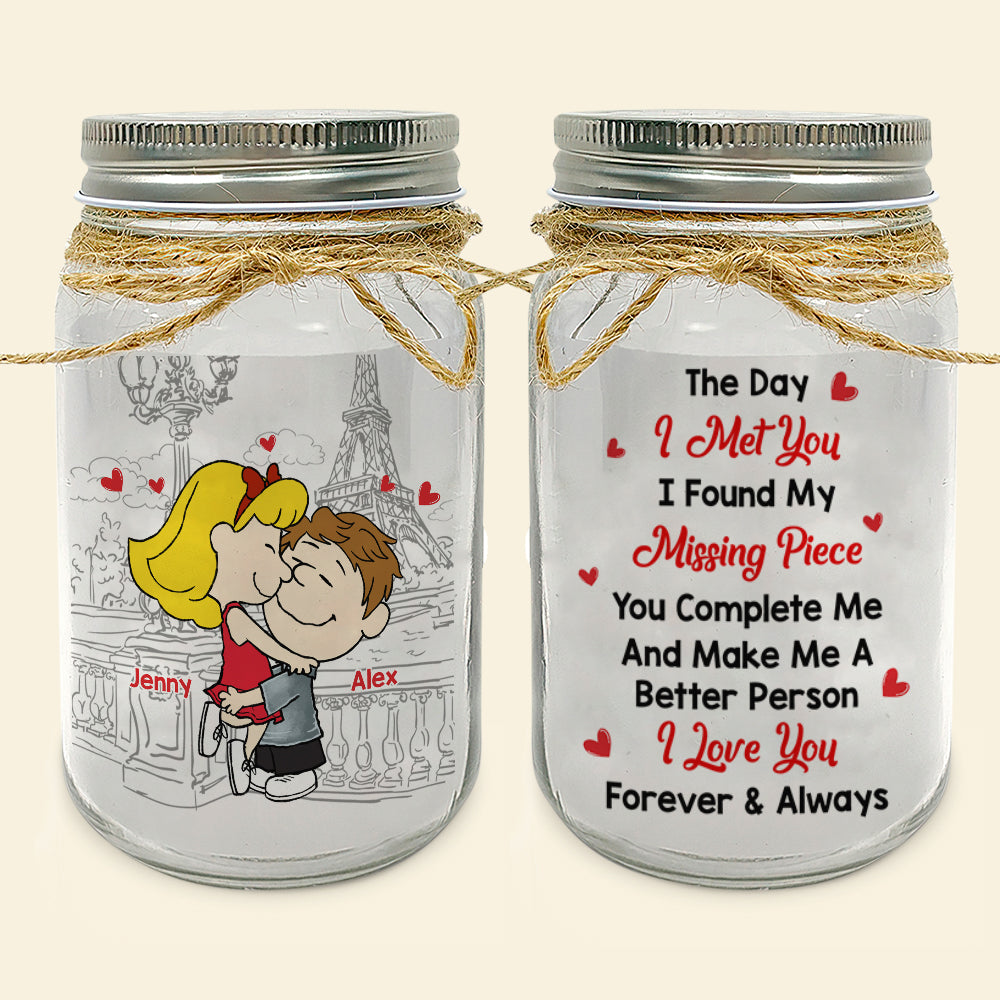 Personalized Gifts For Couple Mason Jar Light 02XQMH211224HG-Homacus