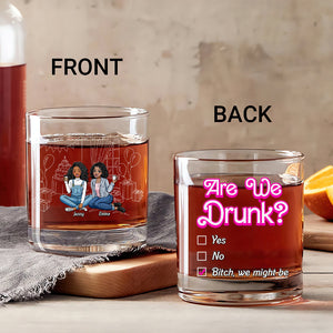 Personalized Gifts For Besties 11oz Round Whiskey Glass Drinking Girls 02OHMH150125HH-Homacus