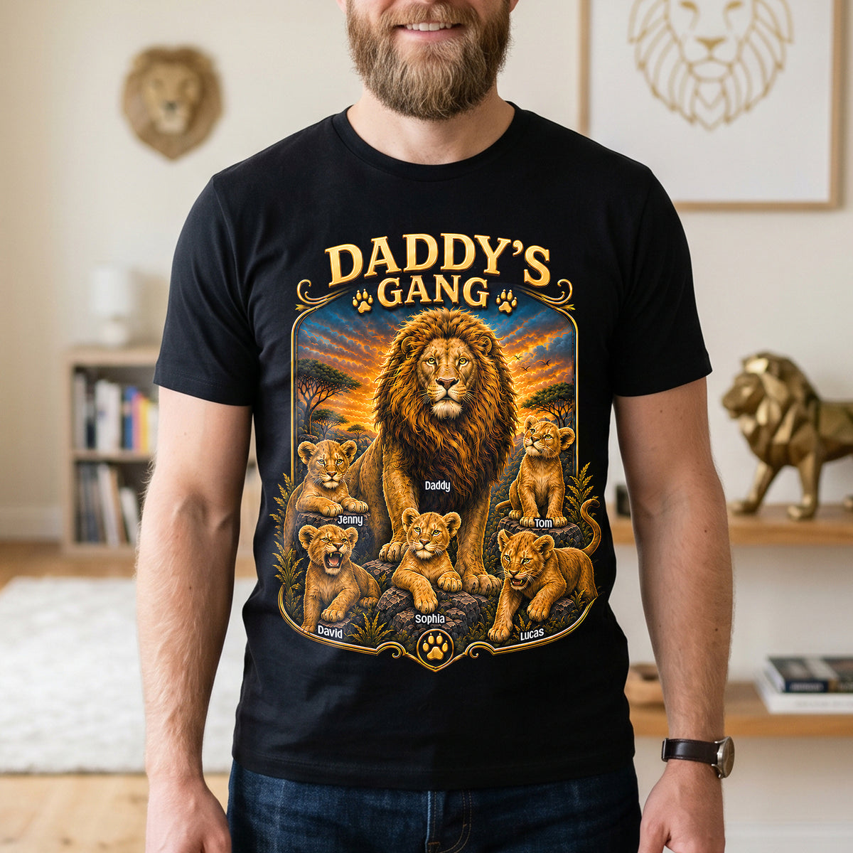 Daddy's Gang Shirt - Personalized Gifts For Dads 05totn060526-Homacus