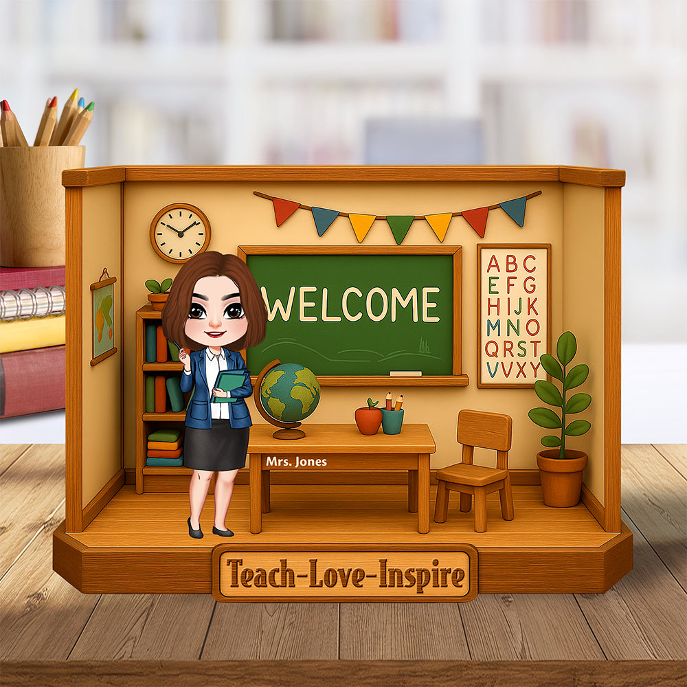 Teacher Love Inspire Plaque - Personalized Gifts For Teacher 04naqn160425-Homacus