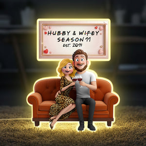 Romantic Couple Acrylic Light Box - Personalized Gifts For Couple 04natn081225-Homacus