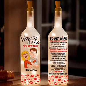 Personalized Gifts For Couple Bottle Lamp To My Wife 03ACDT190225HG-Homacus