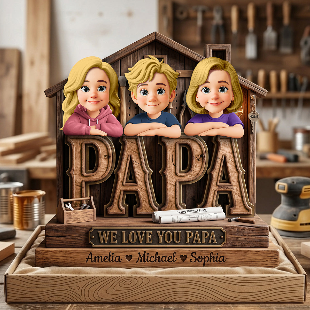 Papa Home Tools Acrylic Plaque - Personalized Gifts For Dads 01pata060526-Homacus