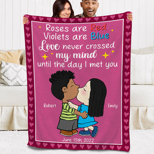 Personalized Gifts For Couples Blanket Kissing Cartoon Characters 04TOQN041224HG-Homacus