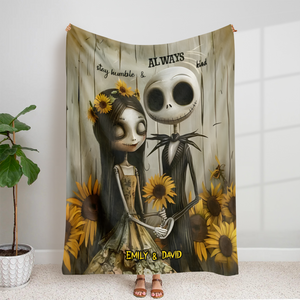 Personalized Halloween Gifts For Couple Blanket 85acpu290824-Homacus