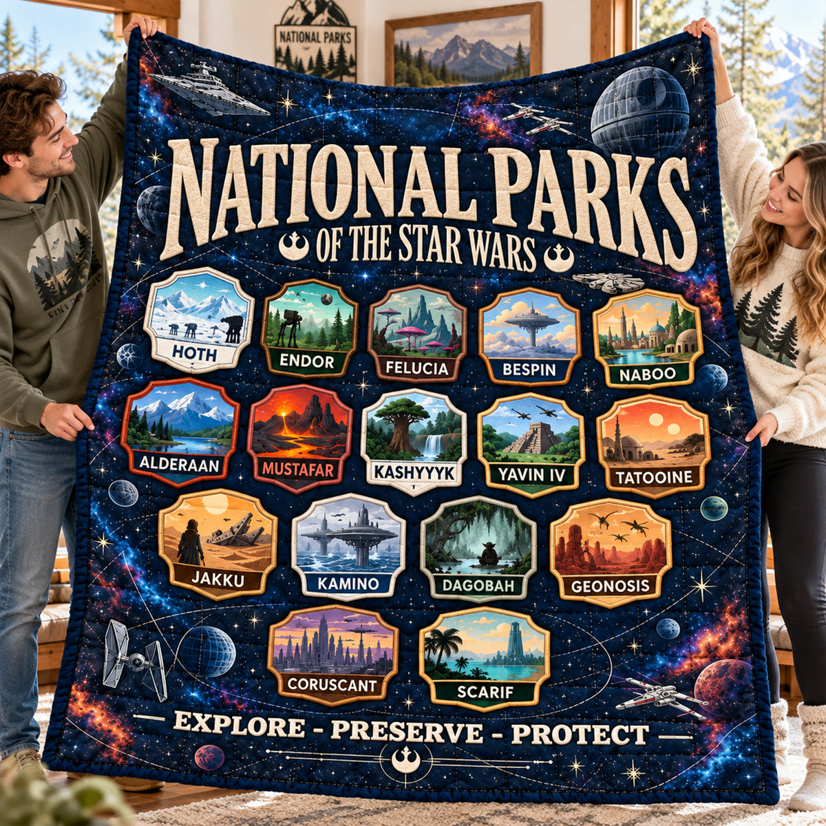 Space Adventure Blanket - Personalized Gifts 01nalu061026-Homacus