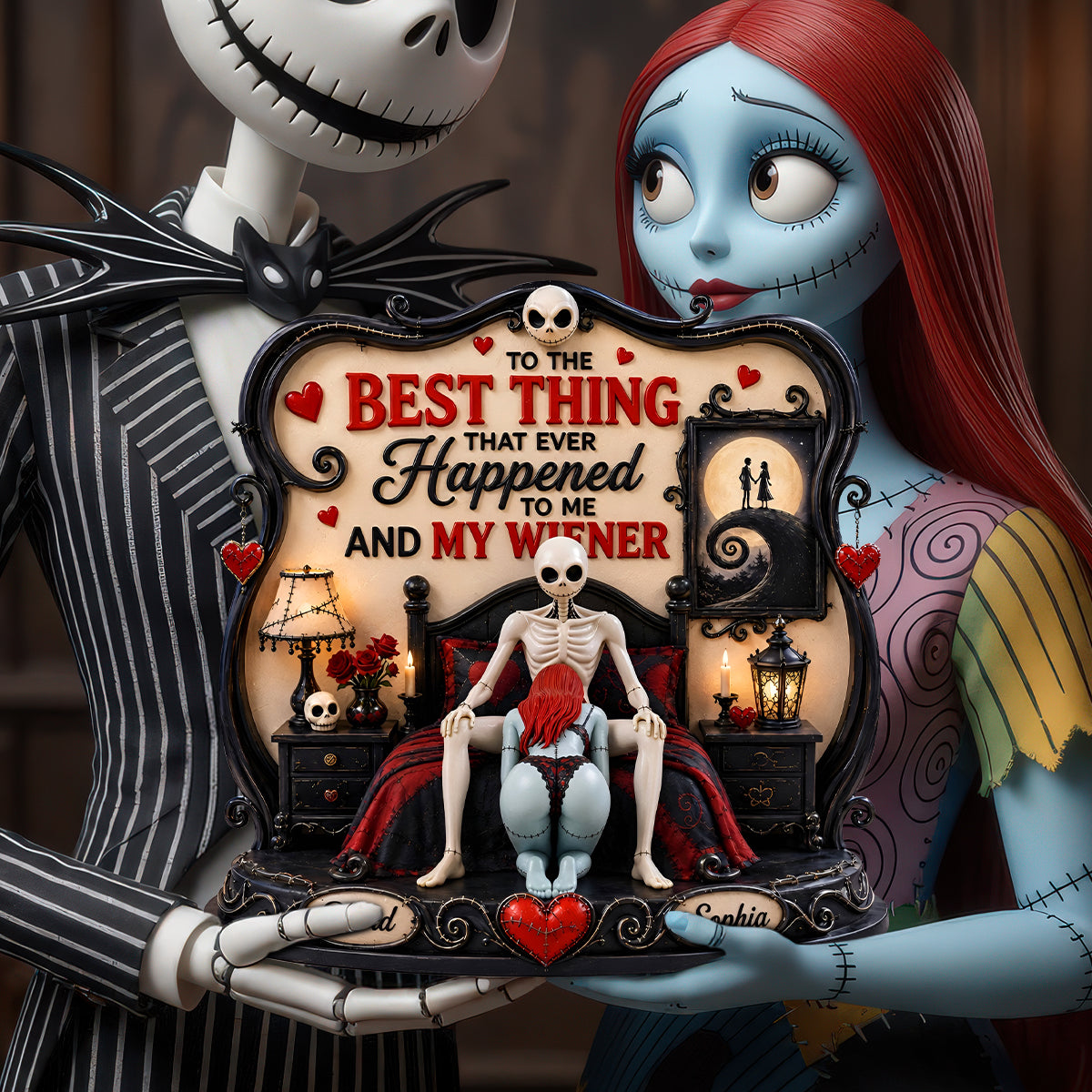 Naughty Spooky Couple Acrylic Plaque - Personalized Gifts For Couple 05tydh260526-Homacus
