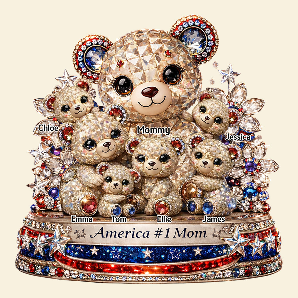 Mother Bear x America 250th Anniversary Acrylic Plaque - Personalized Gifts For Mothers 03todt060326-Homacus