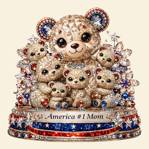 Mother Bear x America 250th Anniversary Acrylic Plaque - Personalized Gifts For Mothers 03todt060326-Homacus
