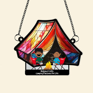 Personalized Gifts For Couple Suncatcher Ornament Camping Couple 04KAMH131224HH-Homacus