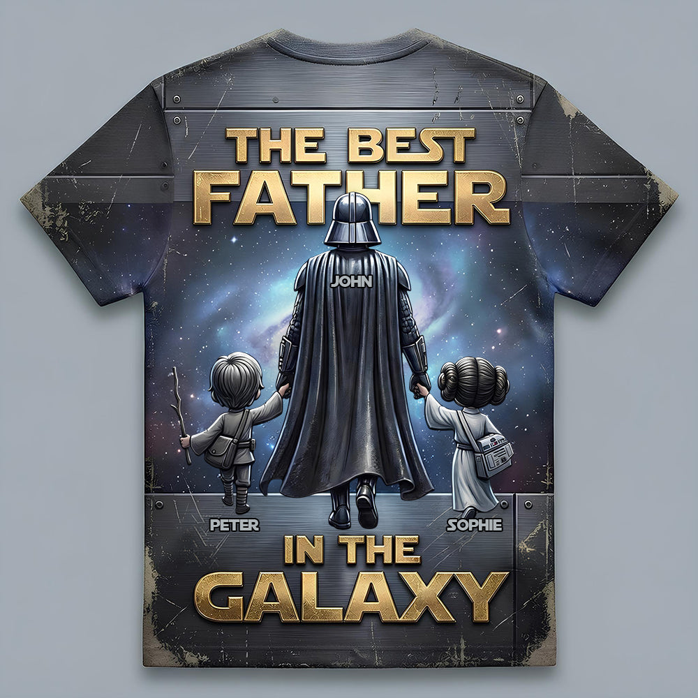 The Best Father In The Galaxy Shirt - Personalized Gifts For Dad 02NADT040426-Homacus