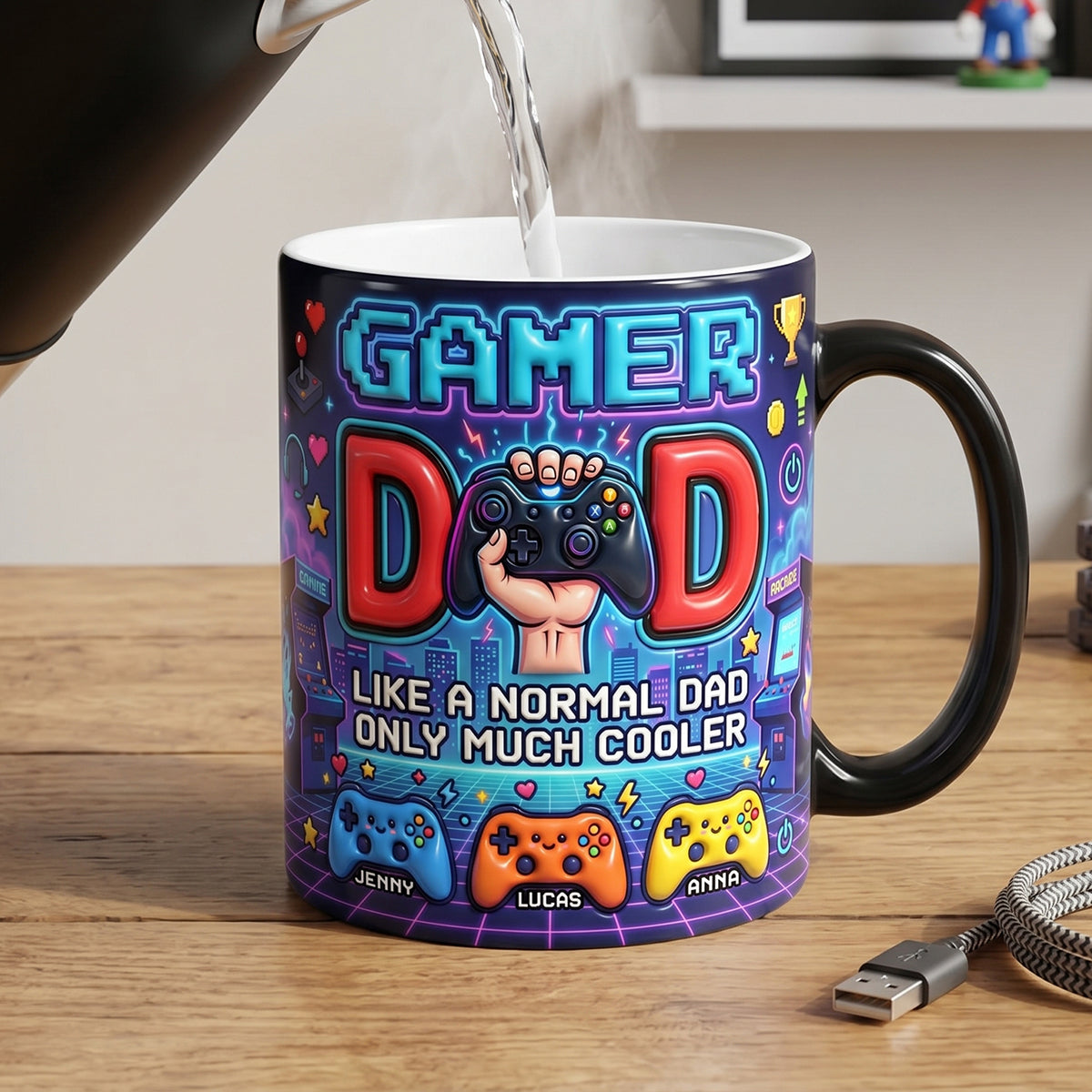 Gamer Dad Retro Magic Mug - Personalized Gifts For Dads 03natn120526-Homacus
