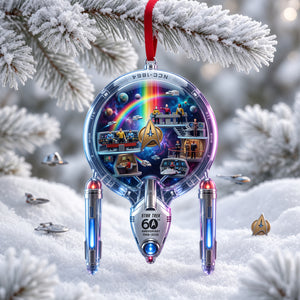 Ship To Uncharted Space Ornament, Personalized Gifts 01QHLU240926-Homacus