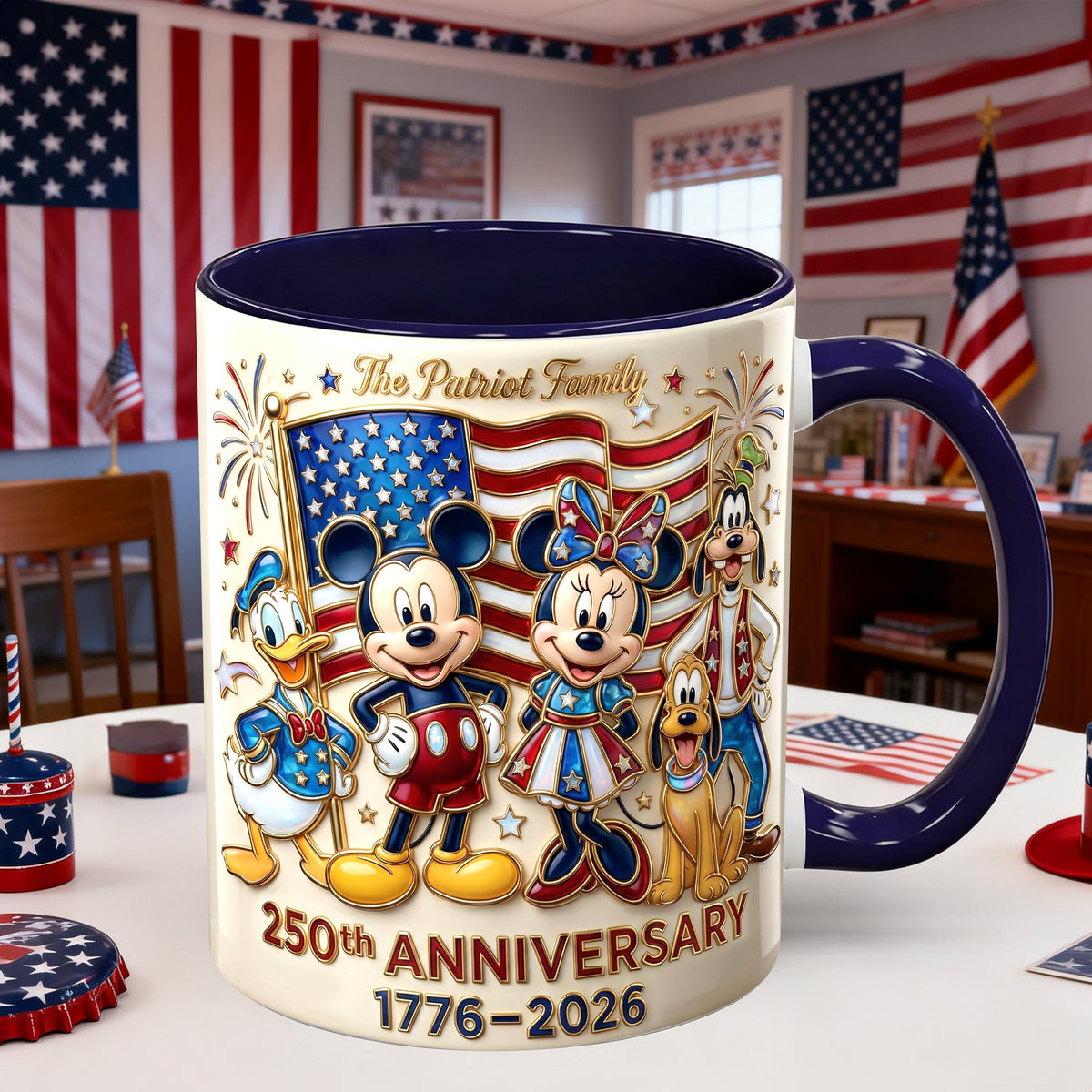 USA Anniversary Accent Mug - Personalized Gifts 03PALU030226-Homacus