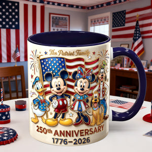 USA Anniversary Accent Mug - Personalized Gifts 03PALU030226-Homacus