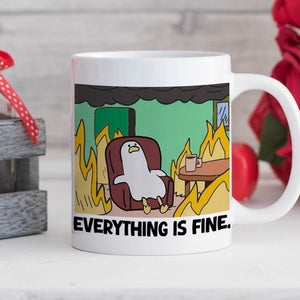 Personalized Funny Burning Coffee Mug 03ohtn020124 Everything Is Fine-Homacus