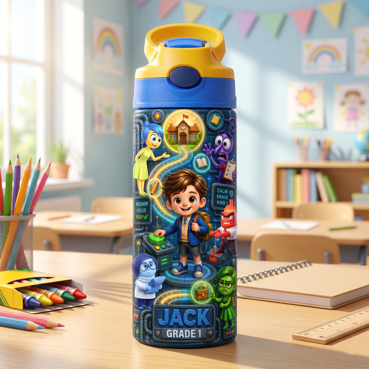 Colorful Emotions 12oz Tumbler - Personalized Gifts For Kid 01haqn040826